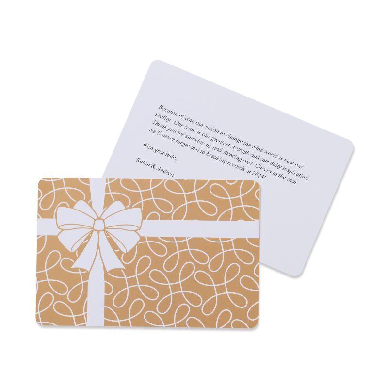 Custom Gift Box Greeting Card - White
