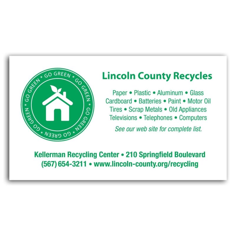 Custom Go Green Business Card Magnet