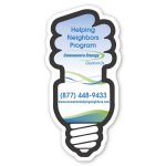 Custom Go Green Fluorescent Lightbulb Magnet
