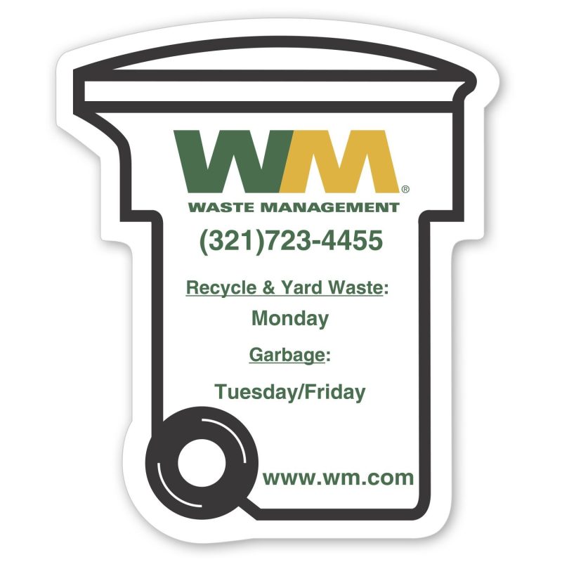 Custom Go Green Recycling Bin Magnet