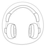 Custom Head Phones Shaped NoteKeeper™ Magnet 20 Mil - 2