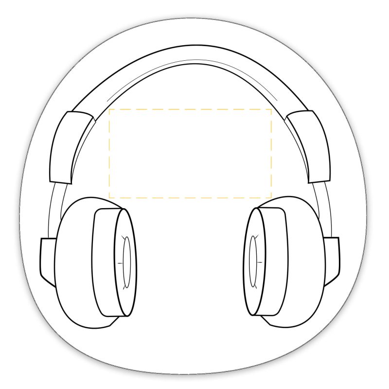 Custom Head Phones Shaped NoteKeeper™ Magnet 20 Mil - 3