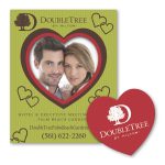 Custom Heart Punch Out Picture Frame Magnet