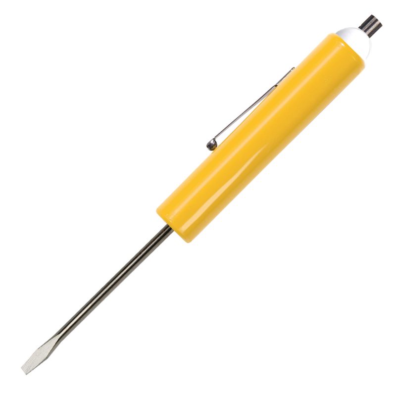 Custom Jumbo Pocket Screwdriver - Fixed 1/8" Flat Tip Blade w/Magnet Top - 9
