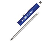 Custom Jumbo Pocket Screwdriver - Reversible 3/16" Flat Tip & #1 Phillips Blade w/Magnet Top