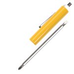 Custom Jumbo Pocket Screwdriver - Reversible 3/16" Flat Tip & #1 Phillips Blade w/Magnet Top - 9