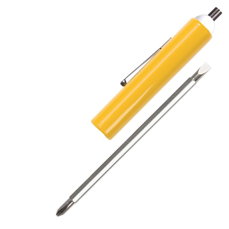 Custom Jumbo Pocket Screwdriver - Reversible 3/16" Flat Tip & #1 Phillips Blade w/Magnet Top - 9