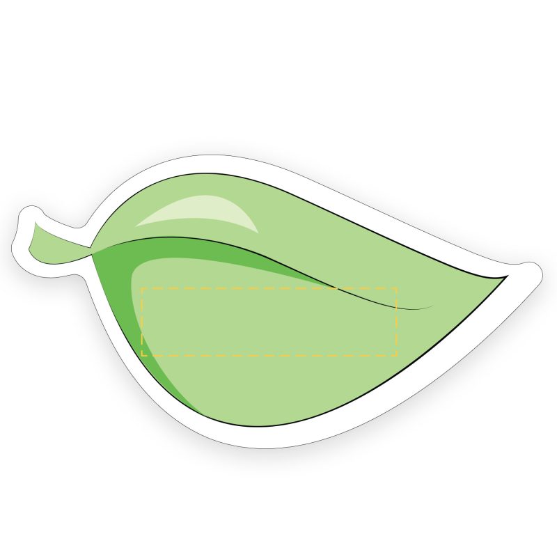 Custom Leaf Shaped NoteKeeper™ Magnet 20 Mil - 4