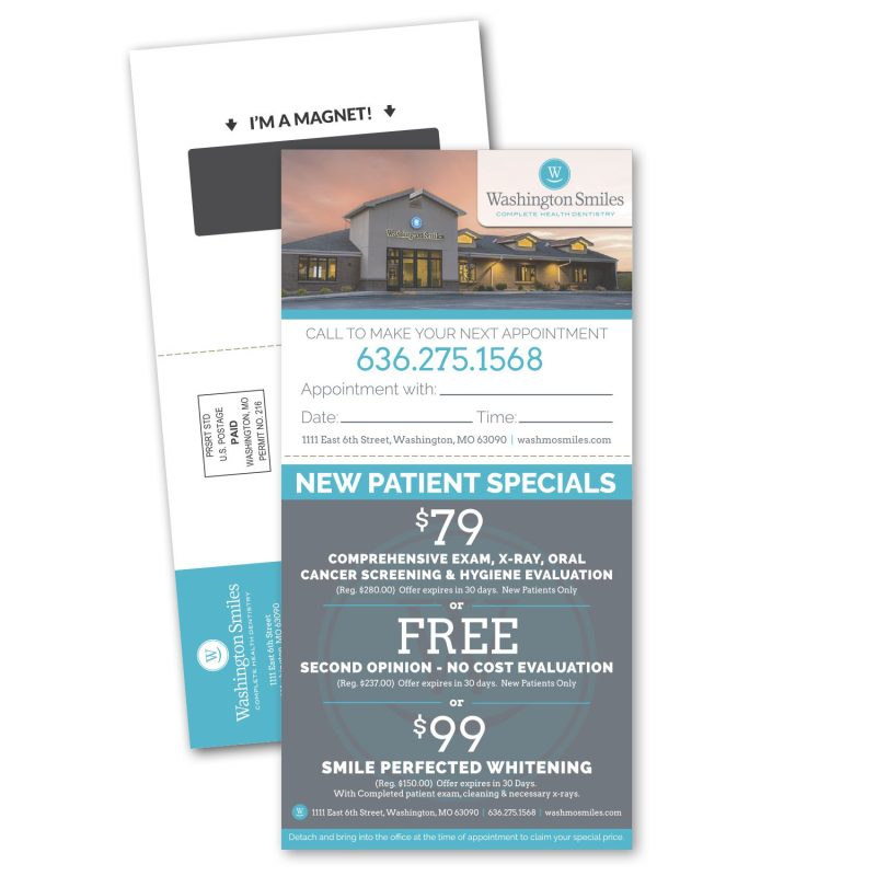 Custom Magnetic Stick Up Card with Perforation