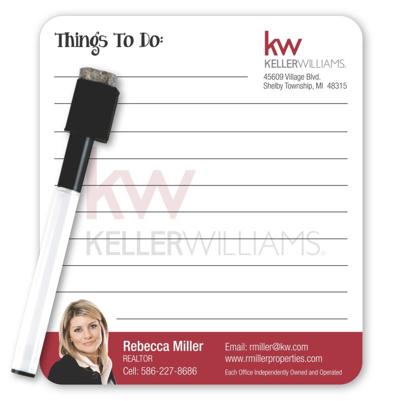 Memo-Magnet-Dry-Erase-Rnd-Corner-LM27 Custom Memo Magnet Dry Erase - Rnd Corner
