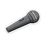 Custom Microphone Shaped NoteKeeper™ Magnet 20 Mil - 4