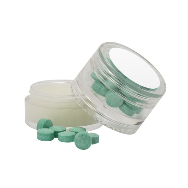 Custom Mints & Lip Moisturizer in Double Stacked Jar - 1