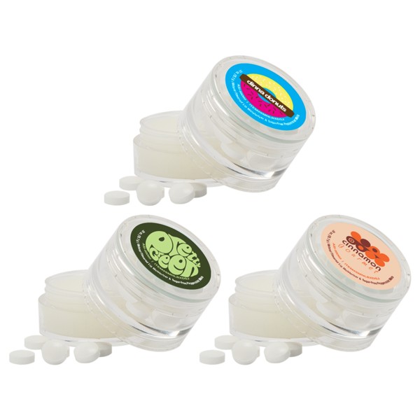 Custom Mints & Lip Moisturizer in Double Stacked Jar