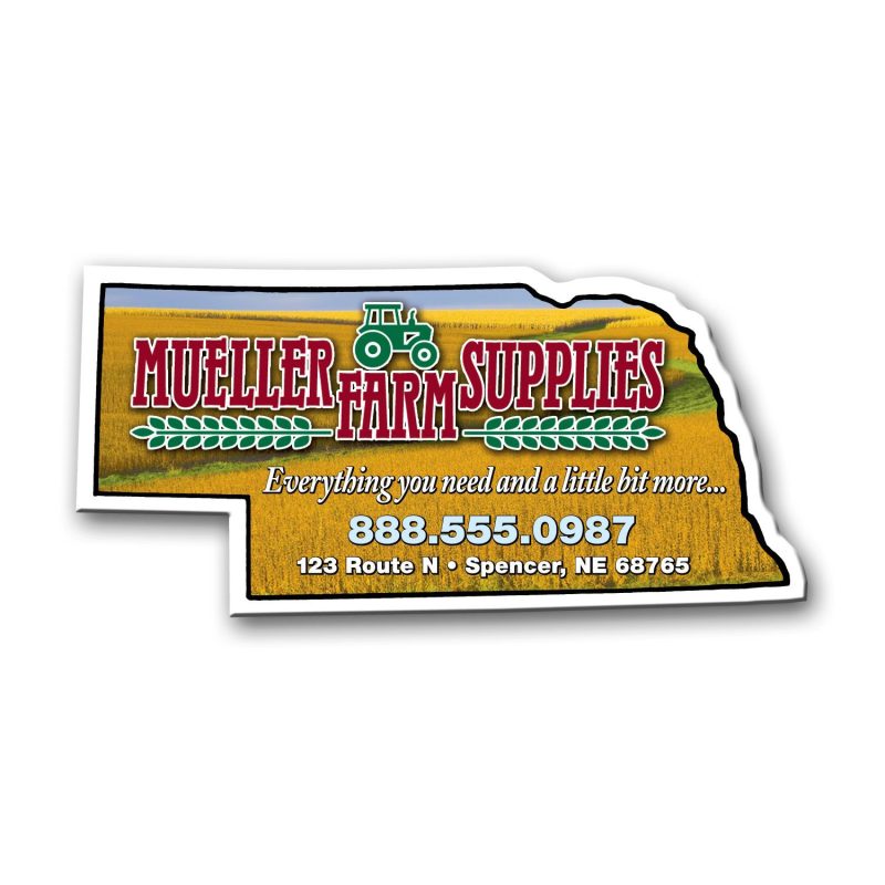 Custom Nebraska State Magnet