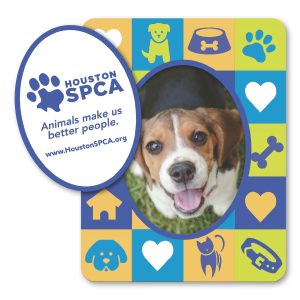 Custom Oval Punch Out Picture Frame Magnet