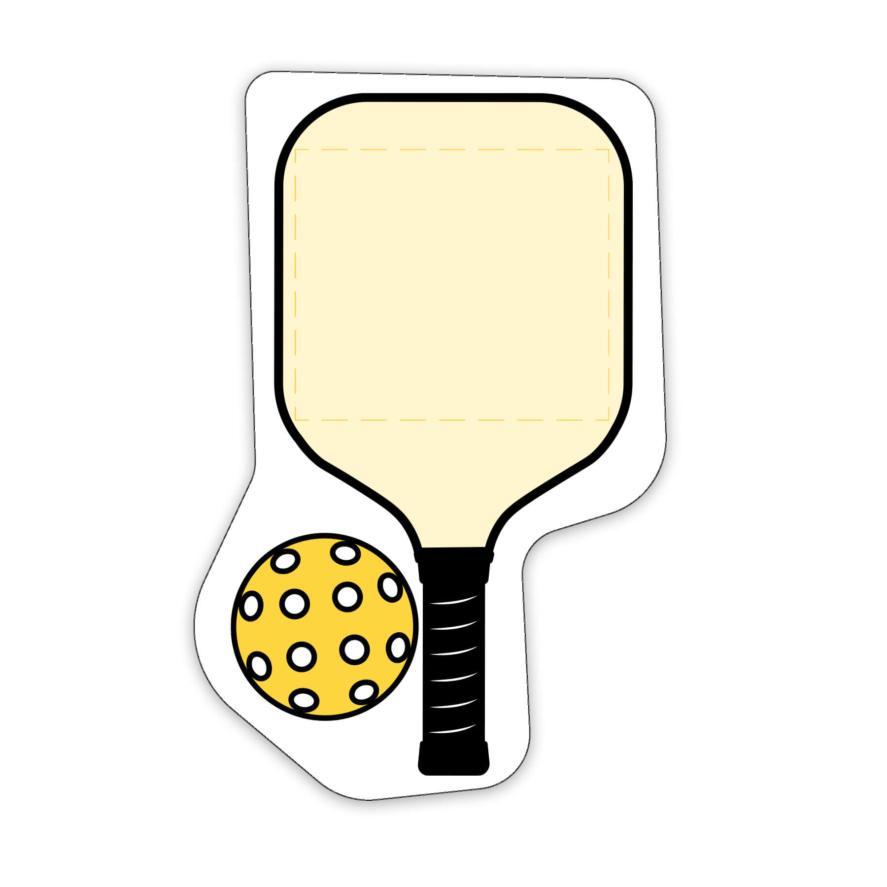 Custom Pickleball Shaped NoteKeeper™ Magnet 35 Mil - 4