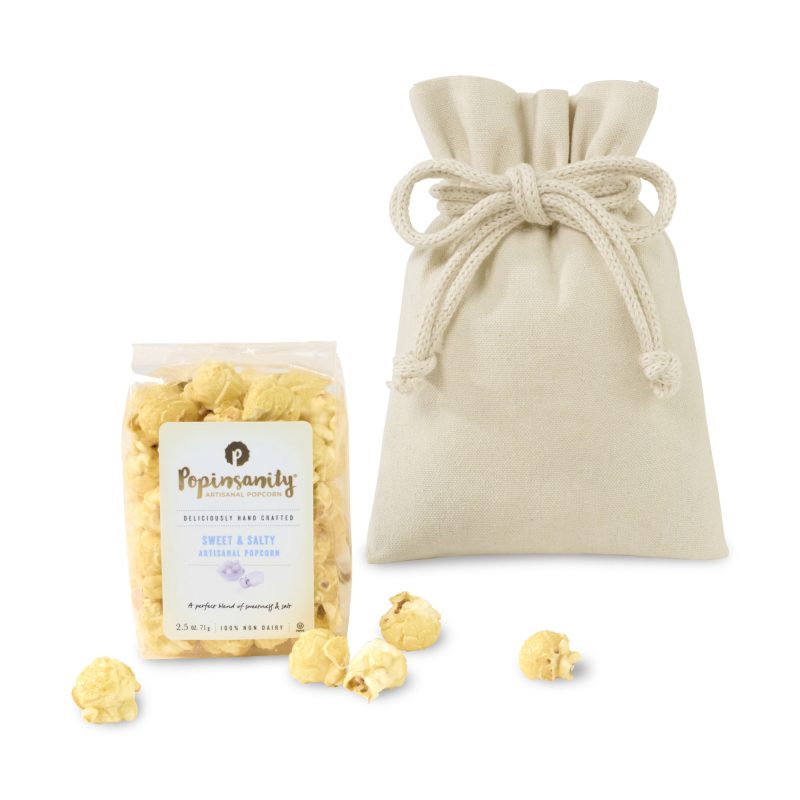 Custom Poppinsanity Popcorn Snack Gift Bag - Natural - 1