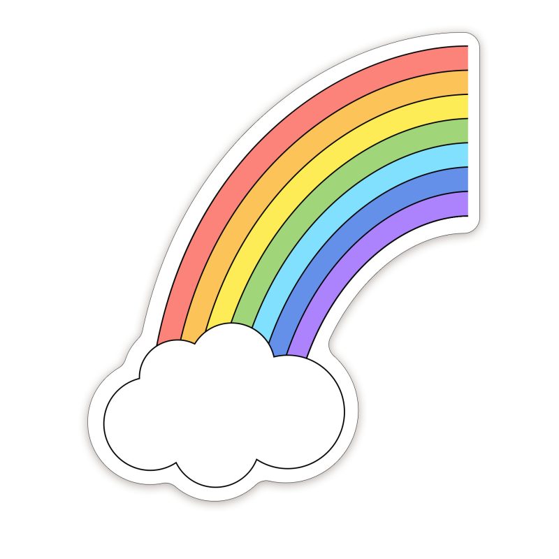 Custom Rainbow Shaped NoteKeeper™ Magnet 20 Mil - 3