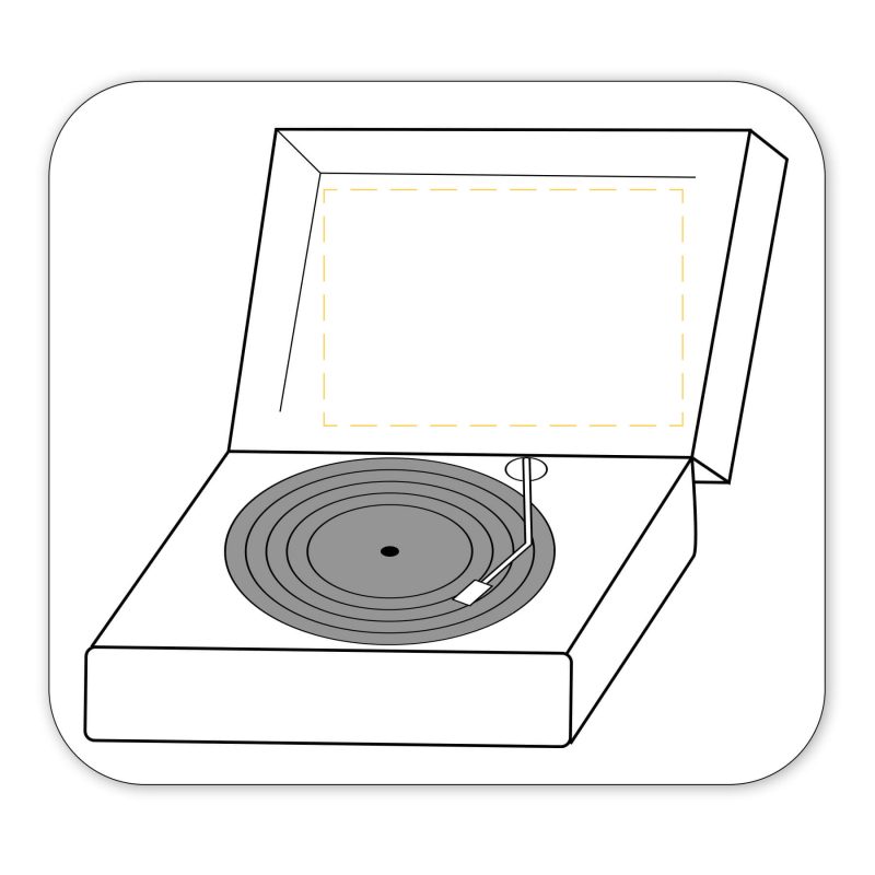Custom Record Player Shaped NoteKeeper™ Magnet 35 Mil - 4
