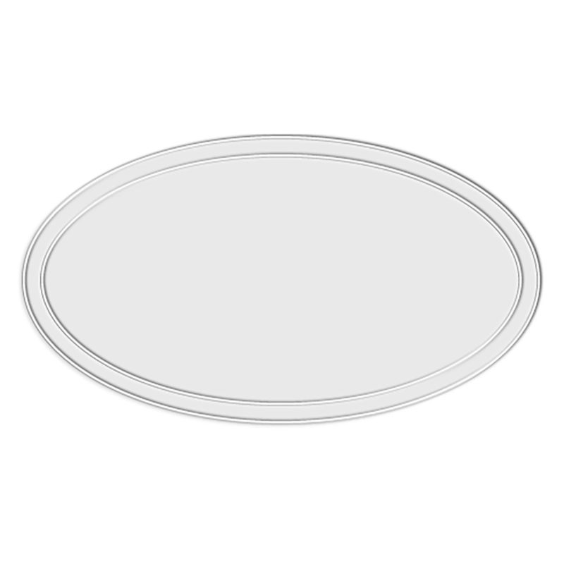Custom Reflective Oval Shape Sticker - 1