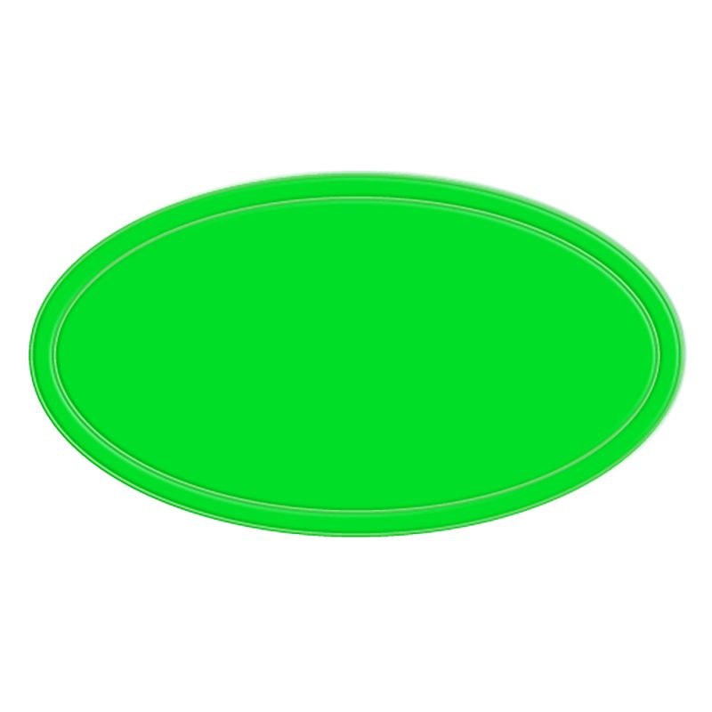 Custom Reflective Oval Shape Sticker - 3
