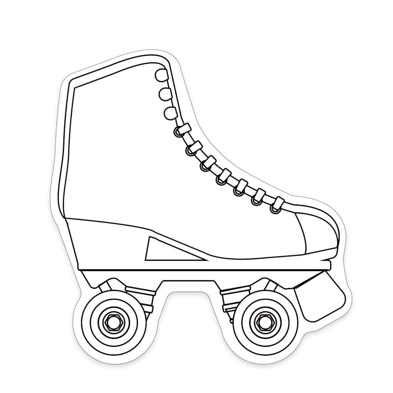 Custom Roller Skate Shaped NoteKeeper™ Magnet 35 Mil - 2
