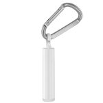 Custom SPF 15 Lip Balm in White Tube with Hook Cap and Carabiner - 1
