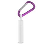 Custom SPF 15 Lip Balm in White Tube with Hook Cap and Carabiner - 2