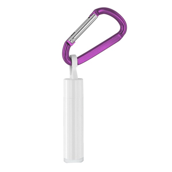 Custom SPF 30 Soy Lip Balm with Carabiner - 3