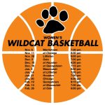 Custom Schedule Basketball Magnet
