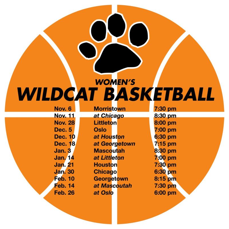 Custom Schedule Basketball Magnet