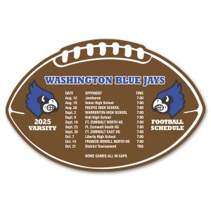 Custom Schedule Football Magnet