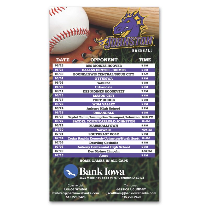 Custom Schedule Magnet 3-29/32 x 6-15/16