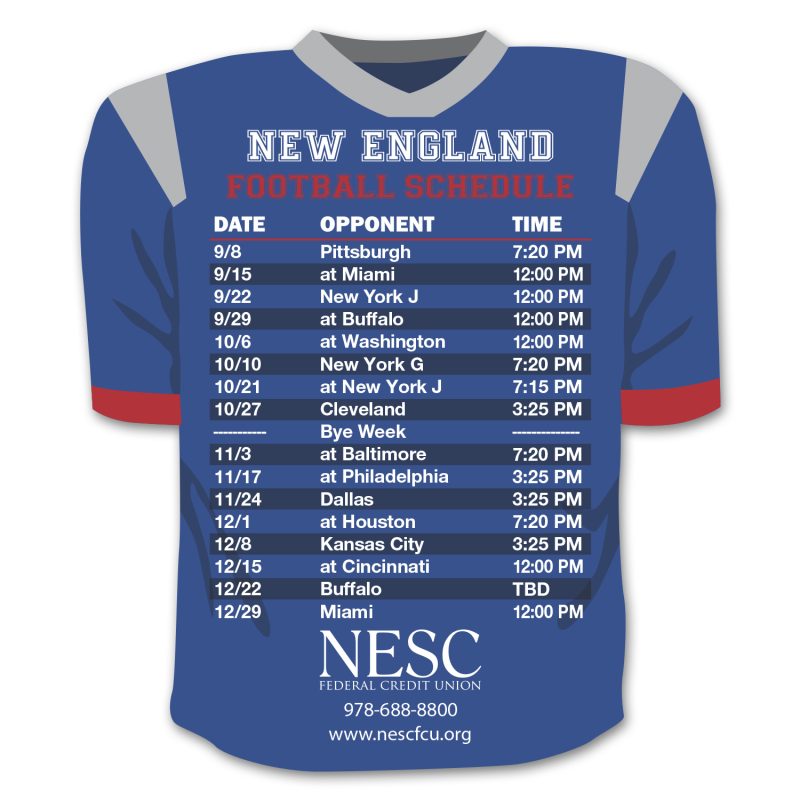 Custom Schedule Team Jersey Magnet