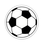 Custom Soccer Ball Shaped NoteKeeper™ Magnet 20 Mil - 3