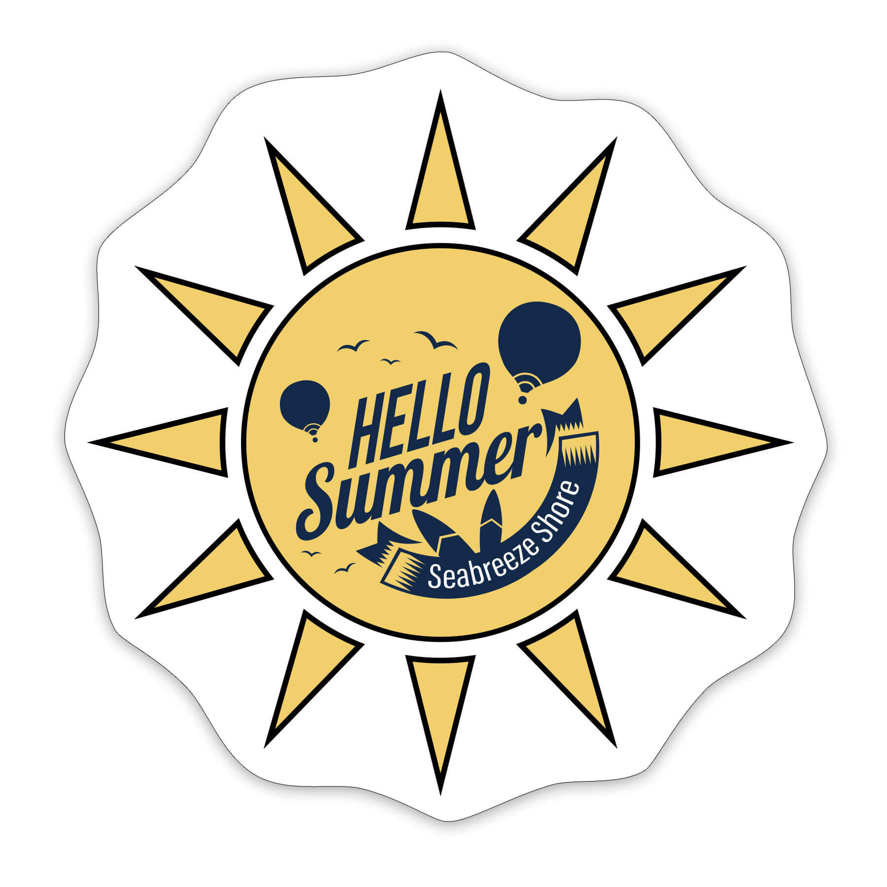 Sun Shaped NoteKeeper™ Magnet 35 Mil – Swag Made in the USA