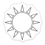 Custom Sun Shaped NoteKeeper™ Magnet 20 Mil - 2