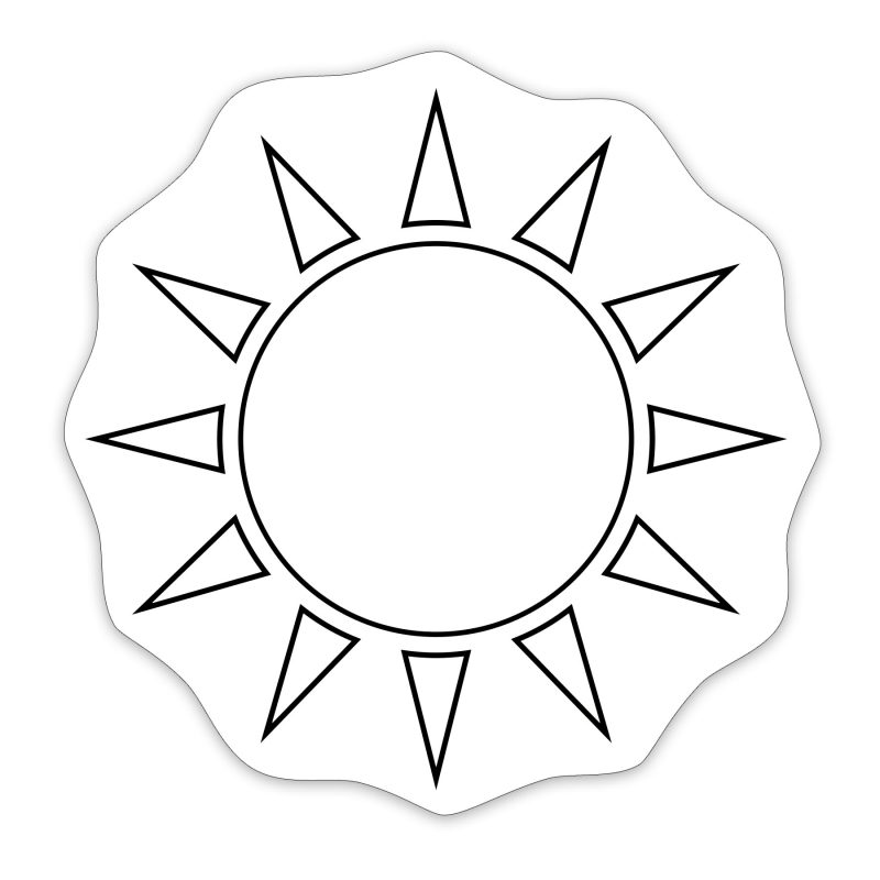 Custom Sun Shaped NoteKeeper™ Magnet 20 Mil - 2