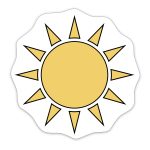 Custom Sun Shaped NoteKeeper™ Magnet 20 Mil - 3