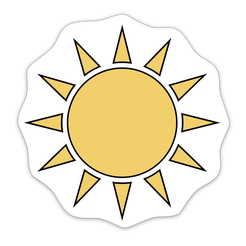 Custom Sun Shaped NoteKeeper™ Magnet 20 Mil - 3