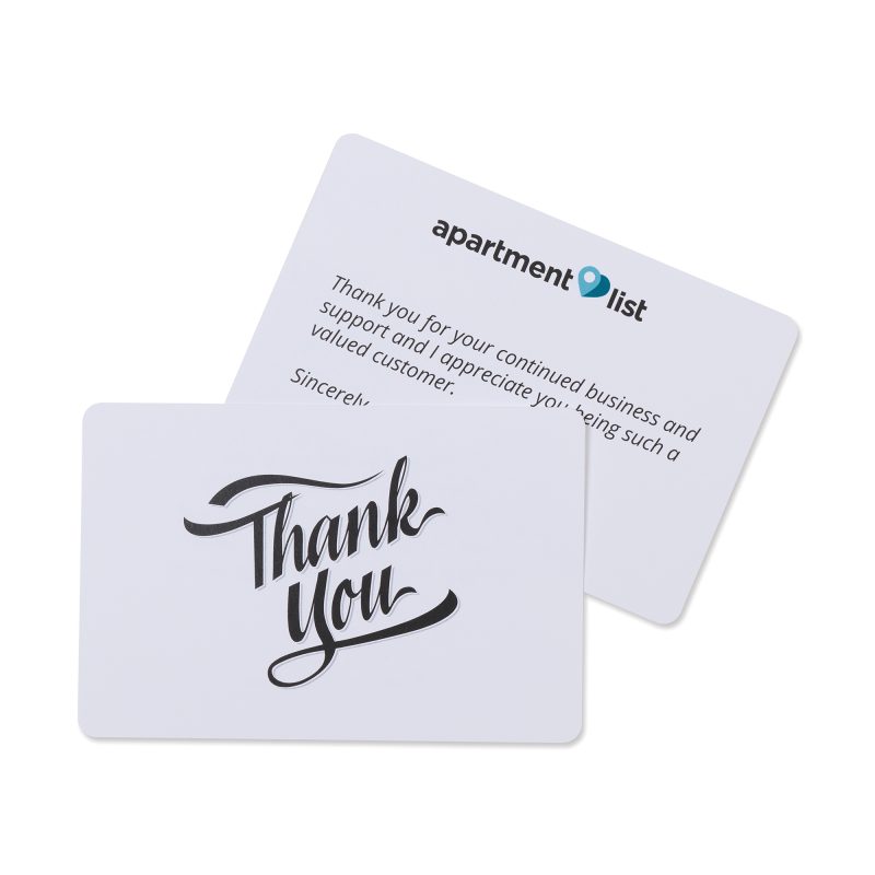 Thank-You-Greeting-Card-White-101569-100 Custom Thank You Greeting Card - White
