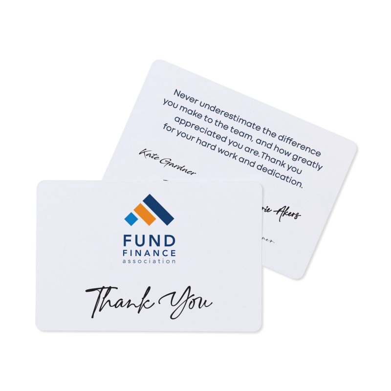 Custom Thanks & Appreciation Greeting Card - White