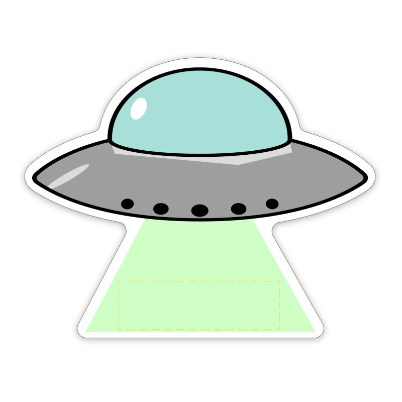 Custom UFO Shaped NoteKeeper™ Magnet 35 Mil - 4