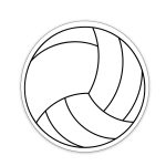 Custom Volleyball Shaped NoteKeeper™ Magnet 35 Mil - 2