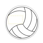 Custom Volleyball Shaped NoteKeeper™ Magnet 35 Mil - 3