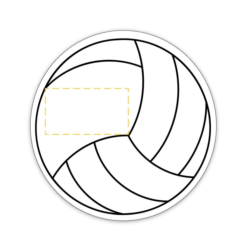 Custom Volleyball Shaped NoteKeeper™ Magnet 35 Mil - 3