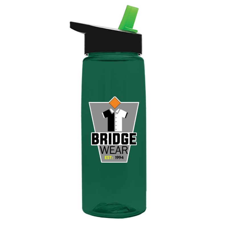 Garyline®-Flair-Tritan®-Bottle-with-Flip-Straw-Lid-26-oz-TXB63H Custom Garyline® Flair Tritan® Bottle with Flip-Straw Lid - 26 oz.