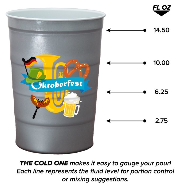 Custom Garyline® The Cold One Steel Chill Party Cup - 16 oz. - 4