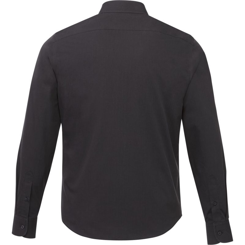 Custom Men's UNTUCKit Black Stone Wrinkle-Free Long Sleeve Button Up Shirt - 3