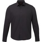 Custom Men's UNTUCKit Black Stone Wrinkle-Free Long Sleeve Button Up Shirt - 4